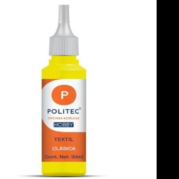 PINTURA TEXTIL CLASICA 30ML POLITEC AMA.CLARO E12 C240